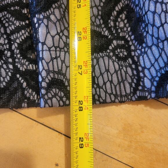 Laura Ashley Silver with Black Lace Overlay Jacket Blazer Plus Size 3X - Picture 10 of 11